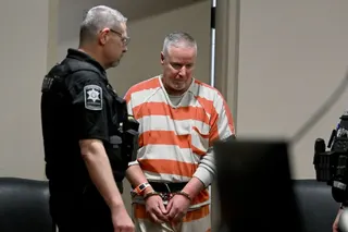 Colin Gray, father of the Apalachee High School shooter Colt Gray, enters the courtroom in Winder, Georgia, on Thursday. Photo: AP