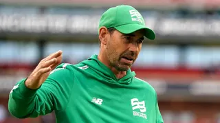 Stephen Fleming wearing a green Southern Brave hoodie