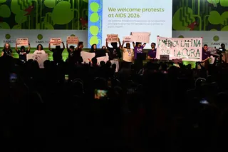 People protest during the opening ceremony of the 26th International AIDS Conference in Rio de Janeiro, Brazil on July 27, 2026, where a US delegation later displayed an inaccurate map of Africa showed Nigeria in the Sahara, Mozambique in Ethiopia, and Cote d’Ivoire on the opposite side of the continent. — AFP pic
