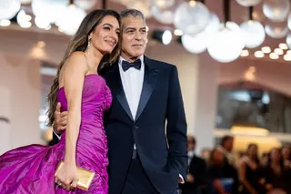George and Amal Clooney on the ‘Jay Kelly’ red carpet at the 82nd Venice International Film Festival in Italy, August 28, 2025. — AFP pic