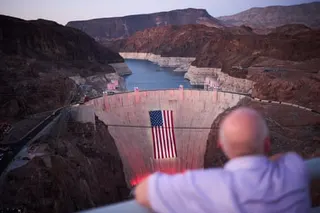 a dam and reservoir