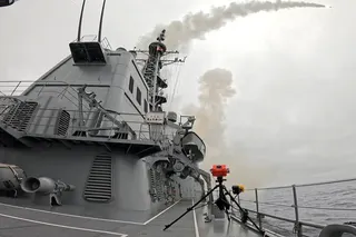 2026年7月29日，日本神盾級驅逐艦「鳥海號」首射戰斧飛彈。翻攝日本防衛省官網