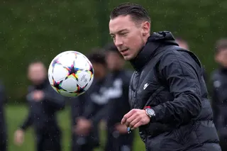 Salzburg’s German head coach Matthias Jaissle controls the ball during a training session on the eve of the UEFA Champions League group E match between FC Red Bull Salzburg and FC Chelsea at Red Bull Arena in Salzburg on October 24, 2022. — AFP pic