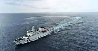 針對廣東海事局假借颱風名義稱將對航經台灣海峽南口北上船舶實施交管，海巡署7日嚴正...