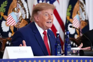 US President Donald Trump at the US State Department in Washington. Photo: Getty Images via AFP