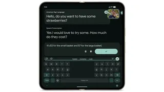 Image showing Live Transcribe support with ASL on Pixel 11 Pro Fold