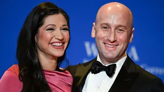 Katie Miller and Stephen Miller at the 2026 White House Correspondents' Association Dinner held at the Washington Hilton on April 25, 2026 in Washington, D.C.
