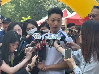 台北市長蔣萬安上午參加友善育兒事業獎頒獎及親子日活動受訪。記者楊正海／攝影