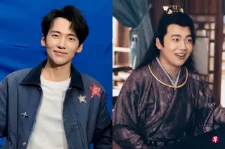 郭麒麟（左）瘦出了精致的“V脸”，对比七年前他在《庆余年》饰演的范思辙（右），可以说是差很大。 （互联网）