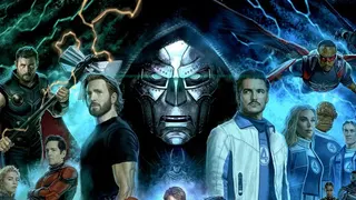 Doom appears in a poster.