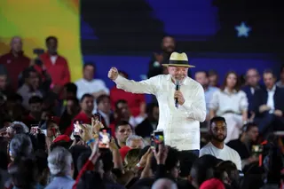 epa13147448 Brazilian President Luiz Inacio Lula da Silva speaks at the national convention of the Workers' Party of Brazil (PT) in Sao Paulo, Brazil, 02 August 2026. At 80 years old and with polls in his favor, Lula is once again running for president, seeking a historic fourth non-consecutive term and consolidating Brazil as the main bastion of progressivism in the region. EPA/Sebastiao Moreira
