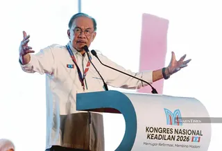 PKR president Datuk Seri Anwar Ibrahim delivering his winding-up speech at 2026 PKR National Congress. PIC BY NSTP/HAIRUL ANUAR RAHIM