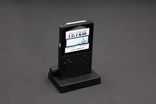 A docked Analogue Pocket running Tetris