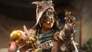 Arc Raiders Forgotten Relics: Key art showing a raider wearing the Saltwalker outffit, inspecting a relic in their left hand, and holding multiple in their right hand.