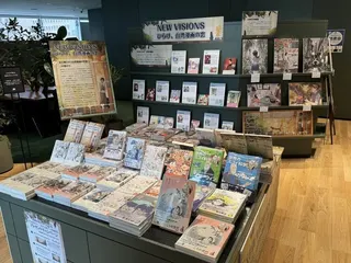 「NEW VISIONS－打開台灣漫畫之窗」18日在淳久堂書店池袋本店揭幕，並同步於magmabooks虎之門之丘店及東京堂書店神田神保町店登場，依3家書店不同的空間特色及讀者屬性規劃選書。（台灣文化中心提供）中央社記者戴雅真東京傳真 115年8月18日
