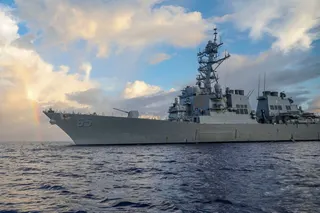 Guided-missile destroyer USS Benfold conducts routine operations in the Philippine Sea in June 2022. Photo: US Navy via AP