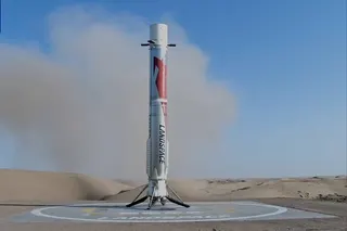 In a global first, China’s leading commercial rocket company LandSpace has recovered a stainless-steel booster after an orbital launch, marking a major step in the country’s efforts to develop lower-cost, reusable rockets. Photo: CCTV