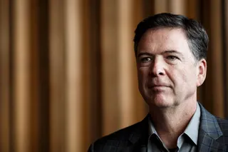 BERLIN, GERMANY - JUNE 19: Former FBI Director James Comey talks backstage before a panel discussion about his book "A Higher Loyalty" on June 19, 2018 in Berlin, Germany. Comey is in Berlin at the invitation of the American Academy in Berlin. (Photo by Carsten Koall/Getty Images)