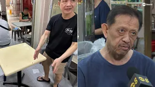老翁摸女童头被甩倒 警方确认涉事40岁男子身份