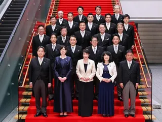 今年2月日本眾議院改選後第二次高市內閣之合影。   圖：翻攝自首相官邸官網（資料照）