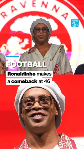 Brazillian football star Ronaldinho makes a comeback at the age of 46