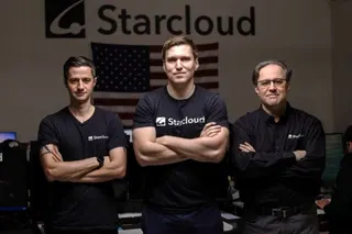 Starcloud founders (l-r) Ezra Feilden, Philip Johnston, and Adi Oltean.