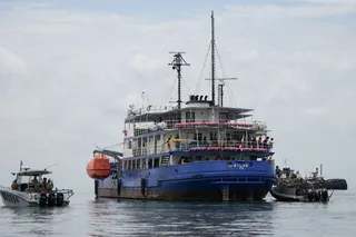 Vessels take part in a joint training exercise during Panamax 2026, a multinational exercise led by Panama and sponsored by U.S. Southern Command (SOUTHCOM), in Panama City, Panama, on August 7, 2026. [Enea Lebrun/Reuters]