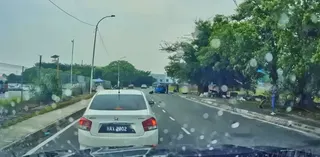 Dashcam footage shows the scene where a man died after being rammed by a vehicle in Shah Alam, Malaysia, on Tuesday. Photo: Threads