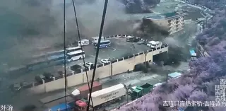 The authorities have closed the roads leading to the disaster site for the next seven days. Photo: Handout