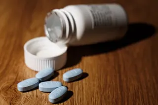 pills on a table