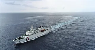 8月7日，针对广东海事局借台风名义称将对航经台湾海峡南口北上船舶实施交管，海巡署7日严正驳斥，强调中国无权在台湾海峡实施交通管制，已派遣舰艇等掌握周边海域动态。（图取自海巡署/中央社）