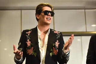 Rightwing British provocateur Milo Yiannopoulos answers questions during a speech at Parliament House in Canberra on...