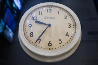 A clock that hung in the Pentagon on September 11, 2001 is displayed during a media preview of the National Museum of the United States Army’s new 9/11 commemorative exhibit ‘Steel & Stone’ at Fort Belvoir, Virginia, on August 27, 2026, ahead of the 25th anniversary of the attacks. — Getty Images via AFP
