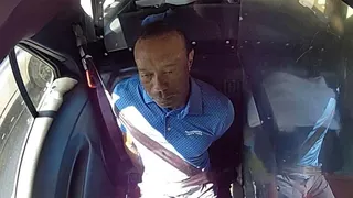 Tiger Woods in cop car
