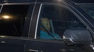 Tiger Woods is driven from the Martin County Jail after being arrested for driving under the influence after a car crash on March 27, 2026 in Stuart, Florida