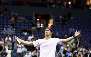 Germany’s Alexander Zverev celebrates after defeating Italy’s Lorenzo Sonego during the men’s singles first-round tennis match on day three of the US Open tennis tournament at the USTA Billie Jean King National Tennis Center in New York City on the early hours of September 2, 2026. — AFP pic