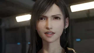 Tifa from Final Fantasy 7 Revelation looks determined at the camera.