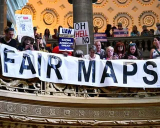 Protests against efforts to change  congressional district maps
