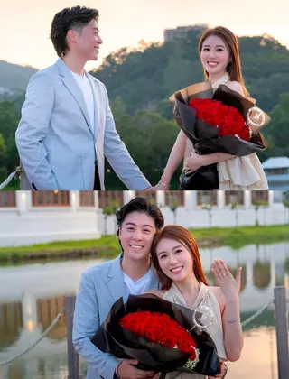 王菲（右）答應求婚，與張子丰攜手邁進人生下一階段。圖／翻攝wongfeiiiiii IG