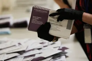 Department of Elections workers sort mail-in ballots for the California primary election at City Hall on Tuesday, June 2, 2026, in San Francisco. (AP Photo/Jeff Chiu)