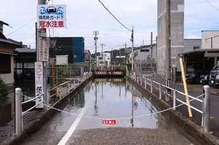 An underpass is flooded after heavy rains in Fukui, central Japan, on August 30. Photo: Jiji Press / AFP